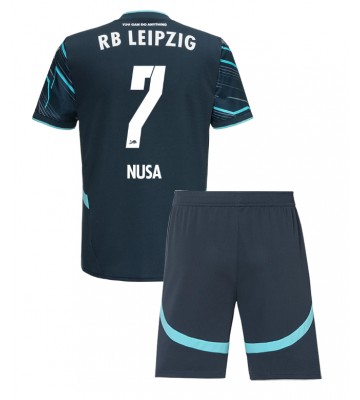 RB Leipzig Antonio Nusa #7 Alternativní dres komplet pro Děti 2024-25 Krátkým Rukávem (+ Krátké kalhoty)